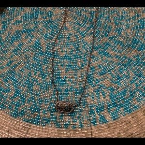 NWOT Gunmetal & Filigree Necklace